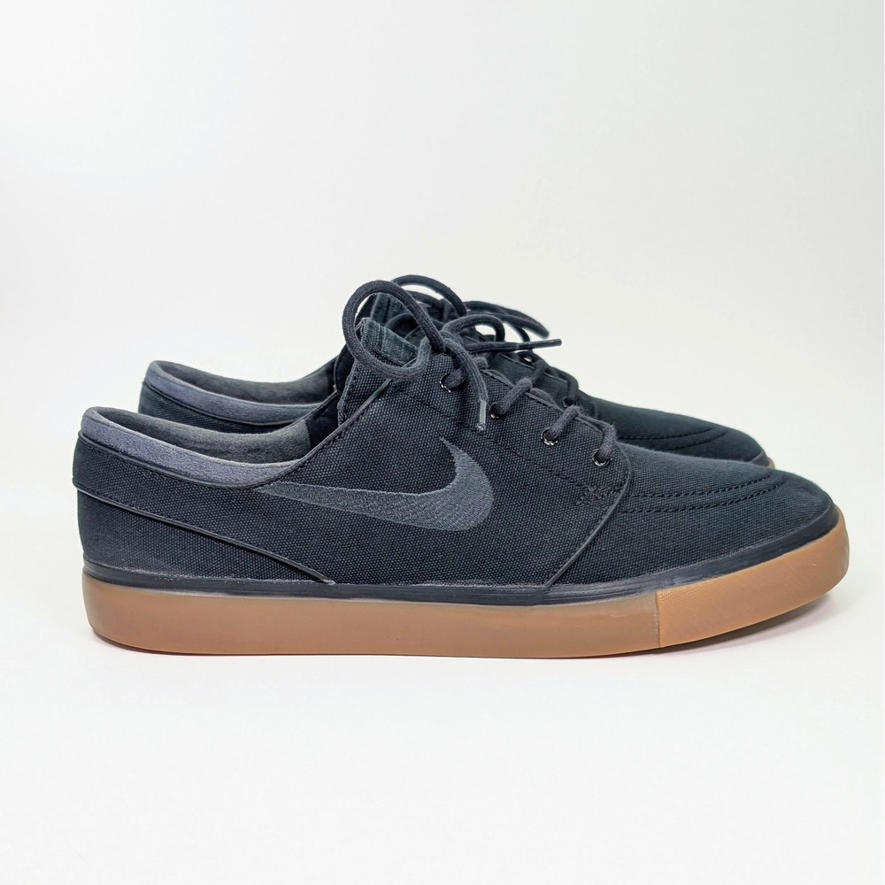 Nike SB Stefan Janoski Canvas Black Gum Sole Skate Shoes 333824-020 Mens 11